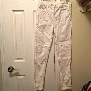 White Y2K rhinestone skinny jeans (SMALL)